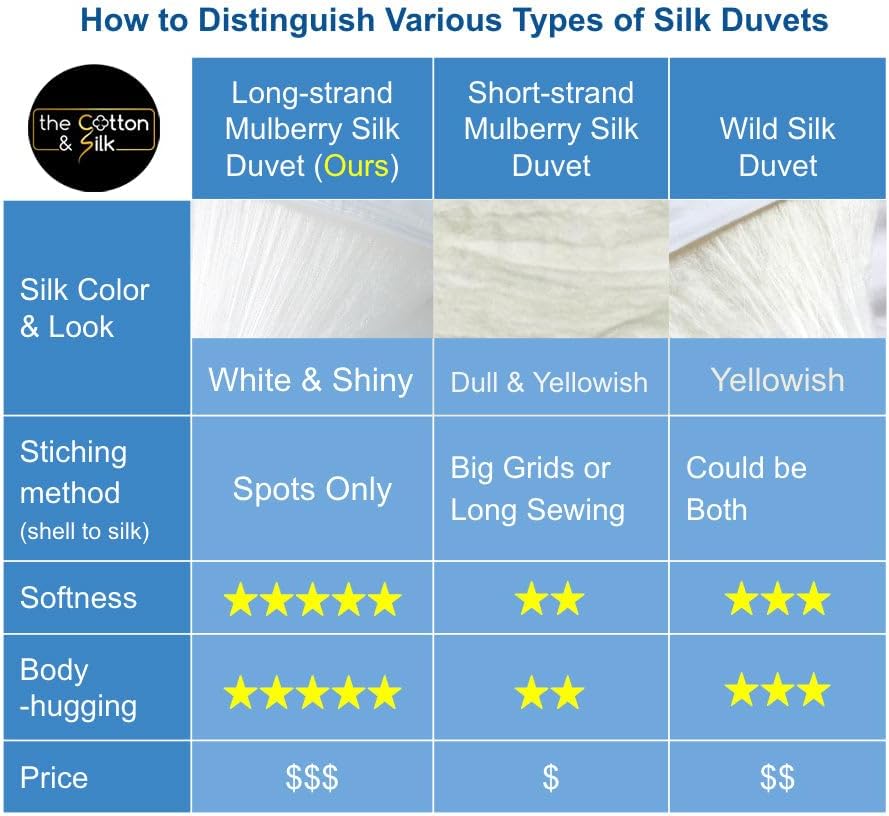 THE COTTON SILK 100 Mulberry Silk Duvet Insert - Queen Size