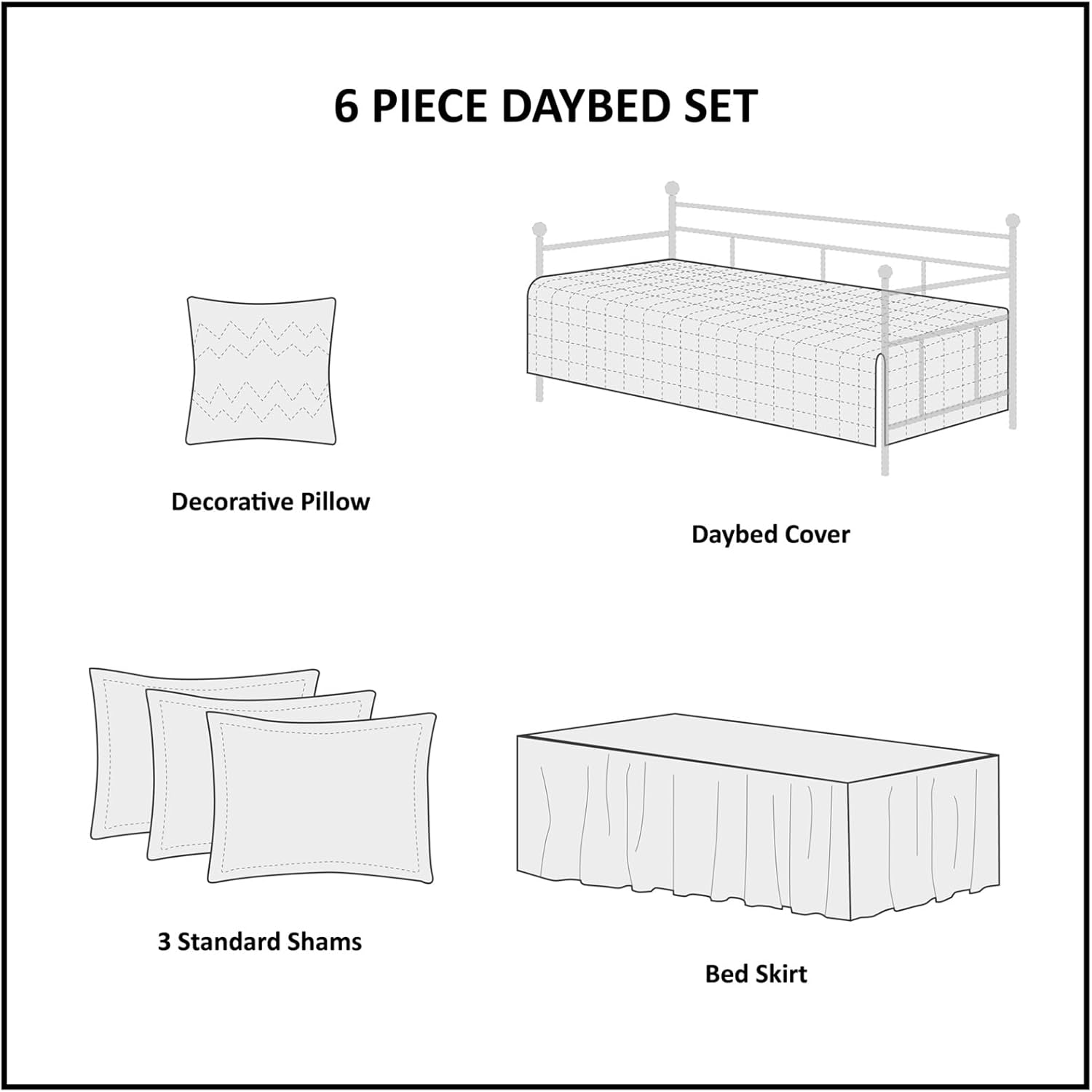 Madison Park Daybed Cover Set - Tuscany Blush 6 Piece 1