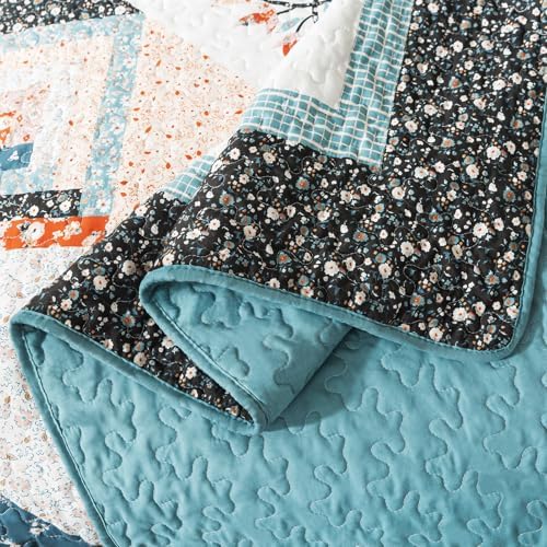 BEDIFANY Floral Oversized King Quilt Set 3 Piece