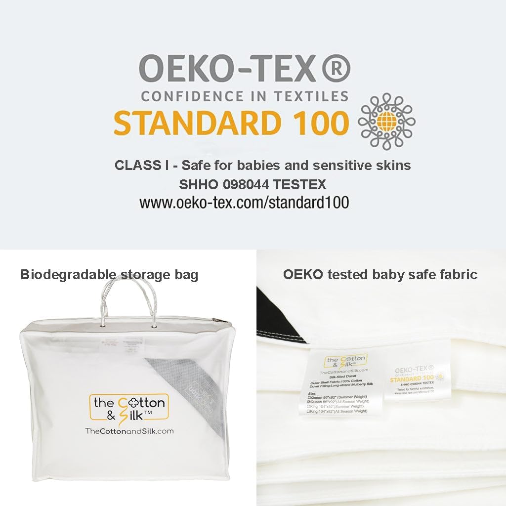 THE COTTON SILK 100 Mulberry Silk Duvet Insert - Queen Size