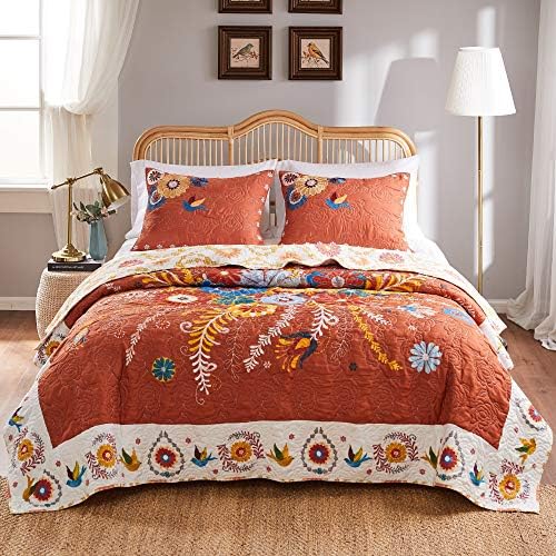 Greenland Home Barefoot Bungalow Quilt Set 3-Piece FullQueen Multi