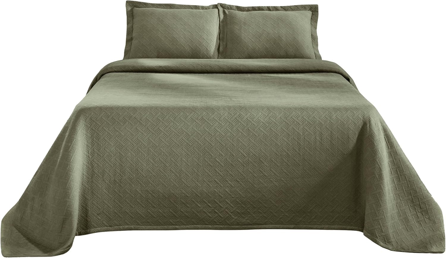 Superior 100 Cotton Basket Weave Bedspread Set
