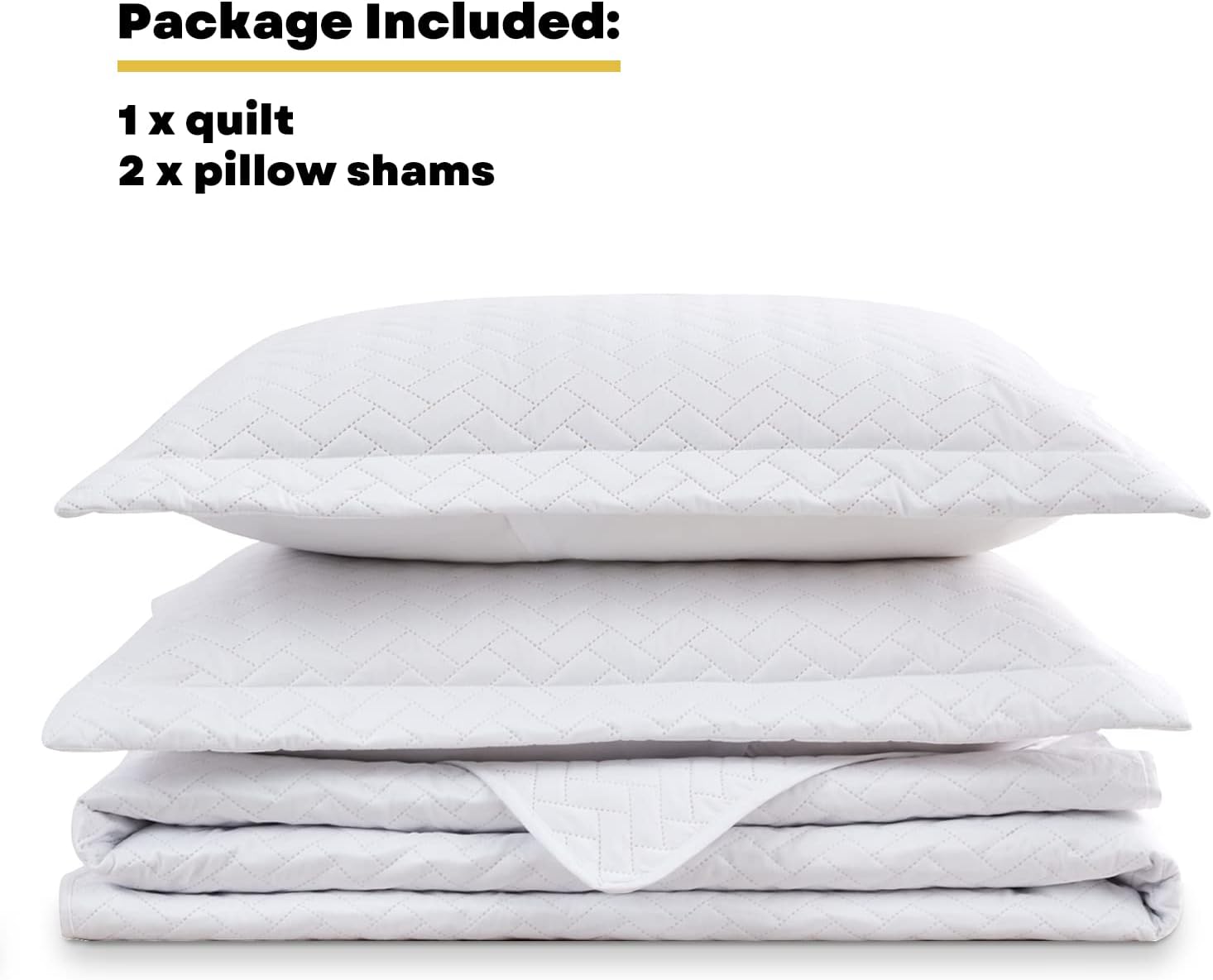 MapleStone White Quilt Set King Size 1