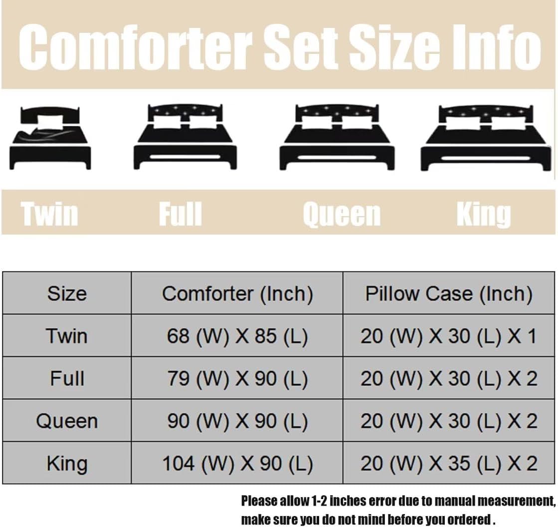 Kxry Sun Moon Comforter Set for Kids Girls