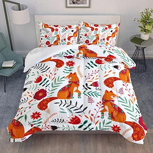 Cartoon Fox 3-Piece Comforter Set for Kids