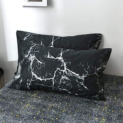 Cottonight Black Marble Comforter Set Queen
