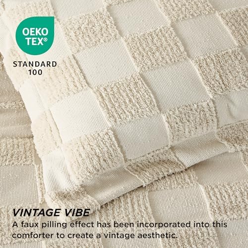 Bedsure Queen Comforter Set Beige