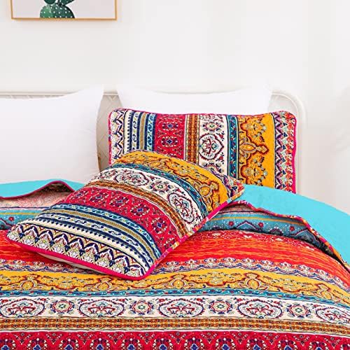 WONGS BEDDING Boho Quilt Set Queen Size