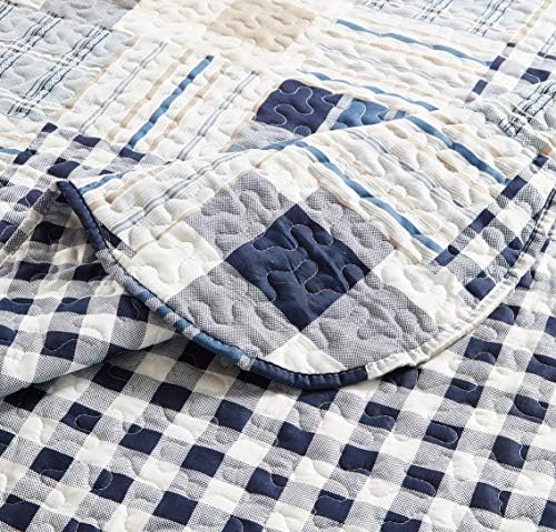 Brilliant Sunshine Plaid Stripe Quilt Set TwinTwin XL 2-Piece