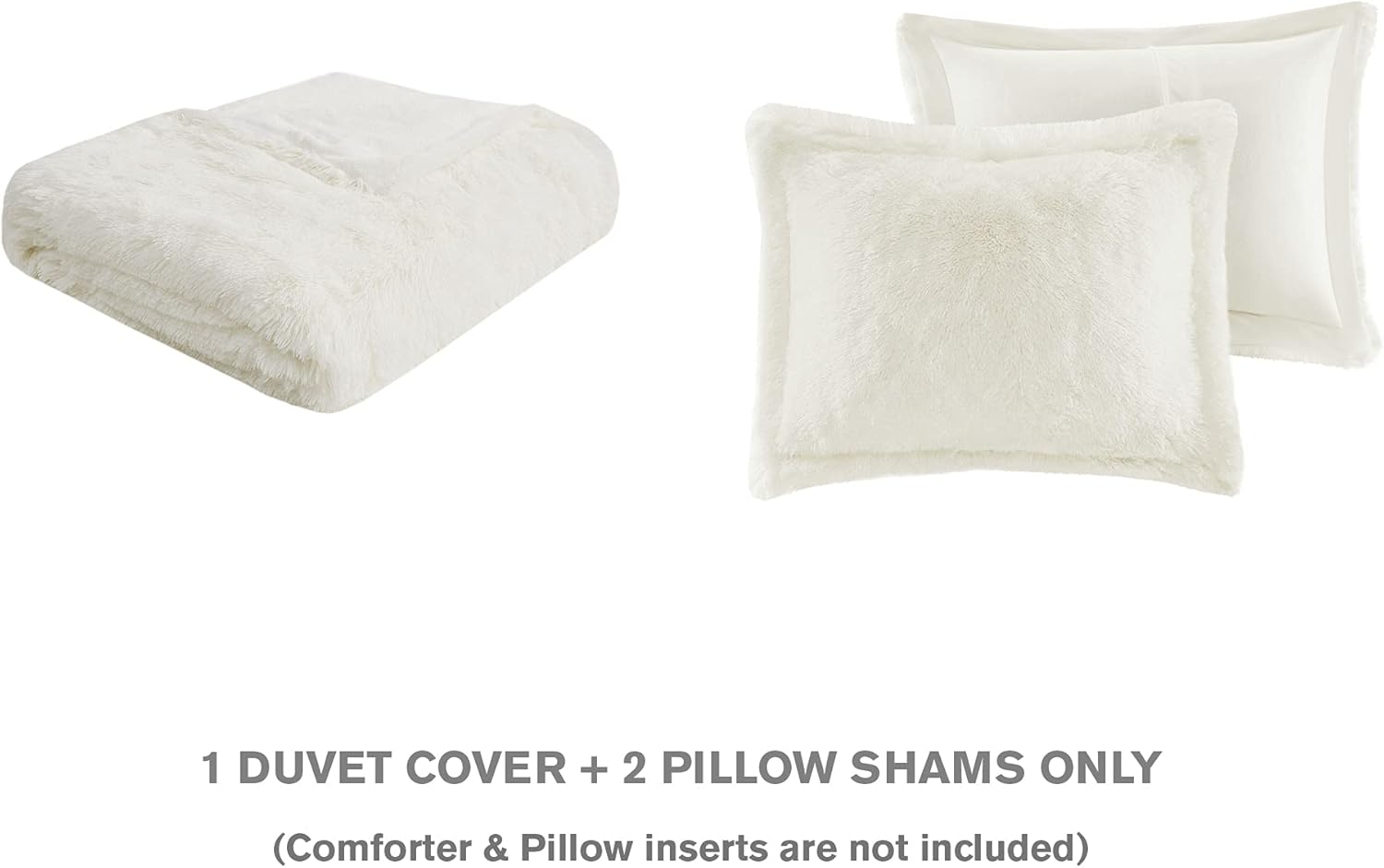 Intelligent Design Shaggy Faux Fur Duvet Cover Set