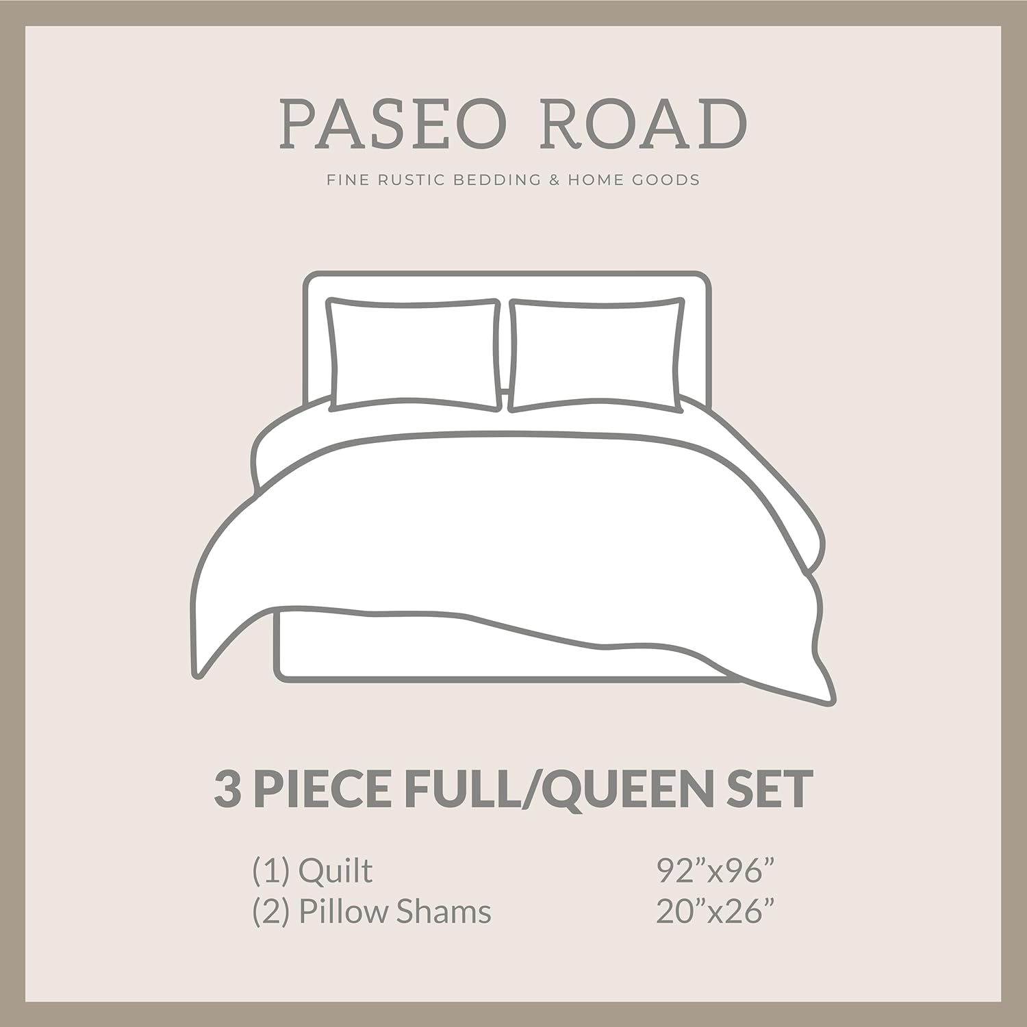 Paseo Road Western Quilt Set 3 Piece Full Queen