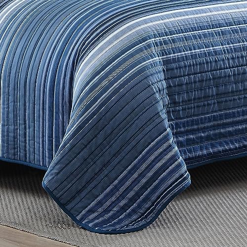 Nautica Queen Quilt Set - Cotton Reversible Bedding with Shams