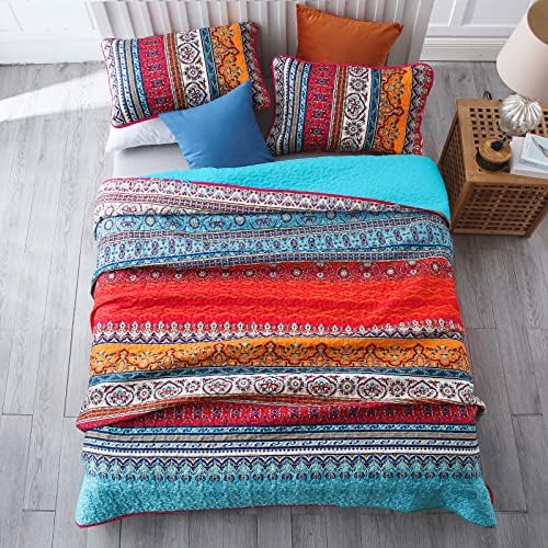 WONGS BEDDING Boho Quilt Set Queen Size