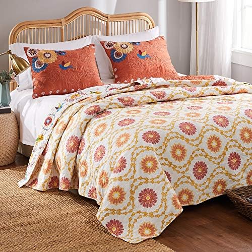 Greenland Home Barefoot Bungalow Quilt Set 3-Piece FullQueen Multi
