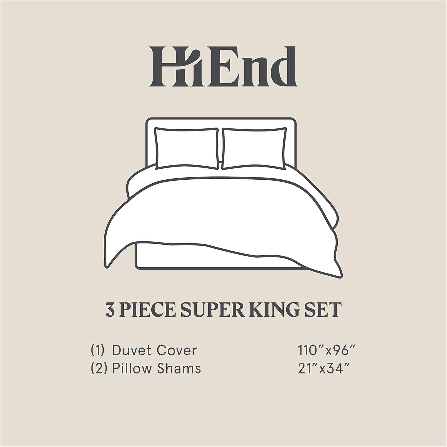 HiEnd Accents Matelass Super King Duvet Set 3 Piece Gray Medallion Pattern