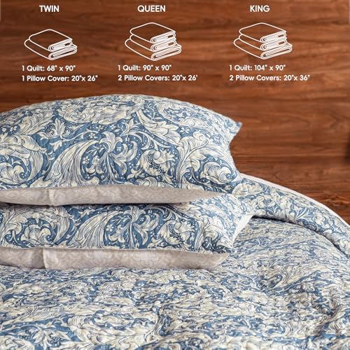 PHF Floral Patchwork Quilt Set Queen Size