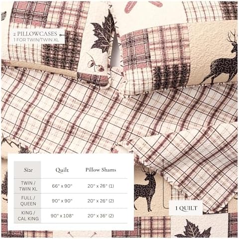 Great Bay Home Redwood King Quilt Set with 2 Shams