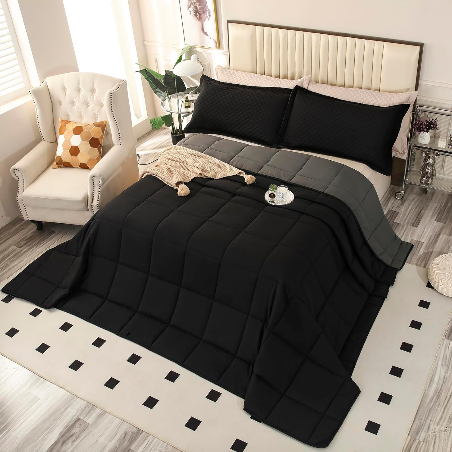 SOULOOOE Oversized California King Comforter Set 1