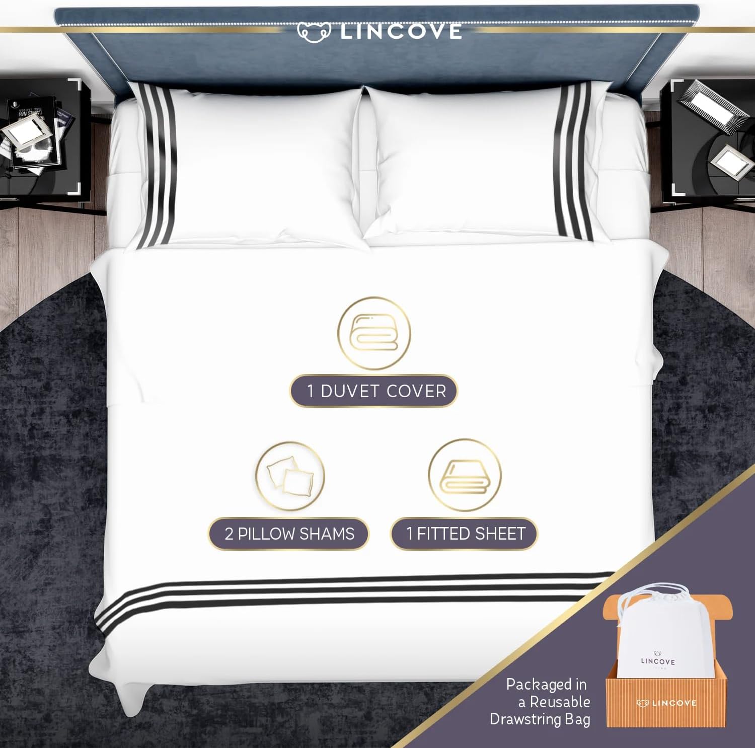 Lincove 100 Cotton Duvet Cover Queen Size 1