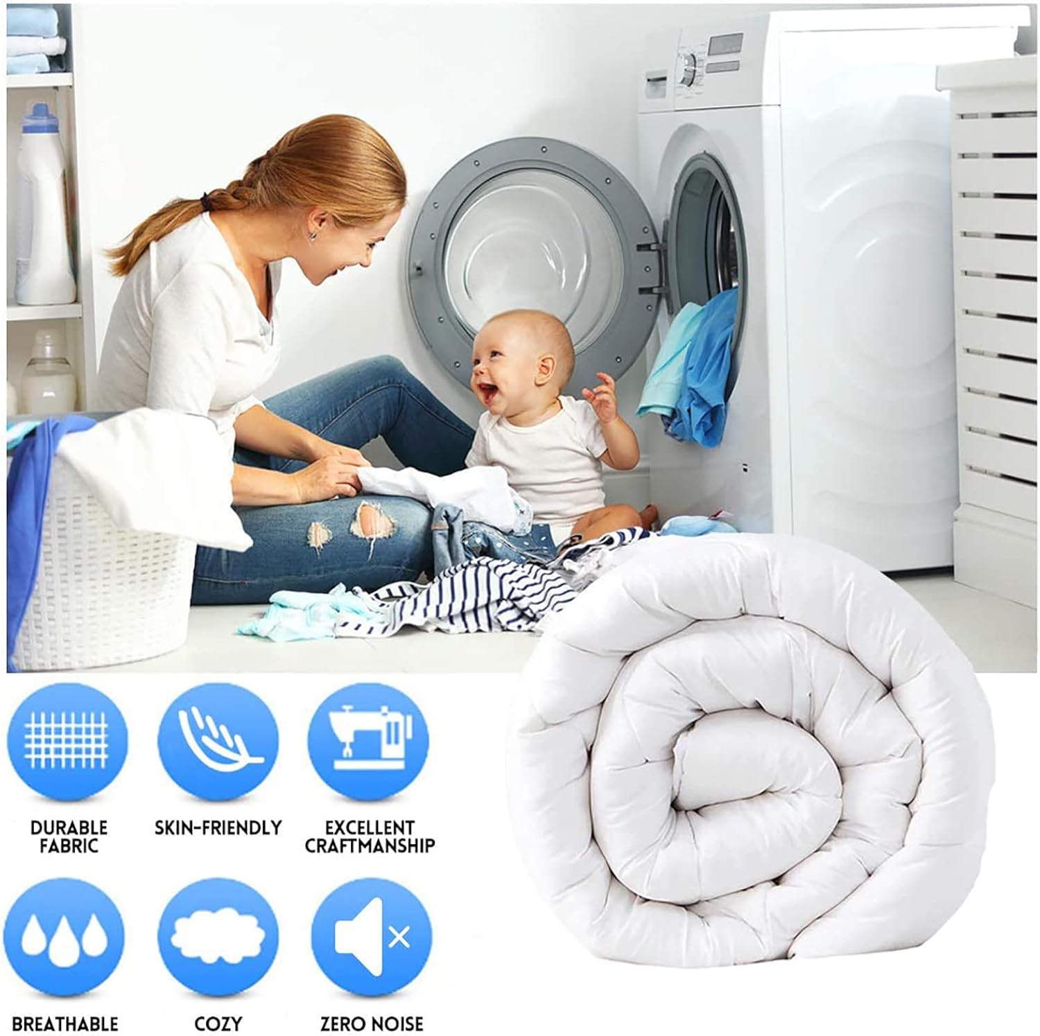 Restilon All Season Cooling Comforter Set - 5 PC Super King