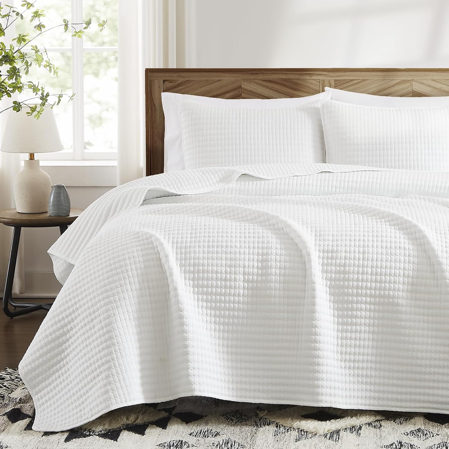 WRENSONGE Queen Quilt Set 3-Piece Microfiber