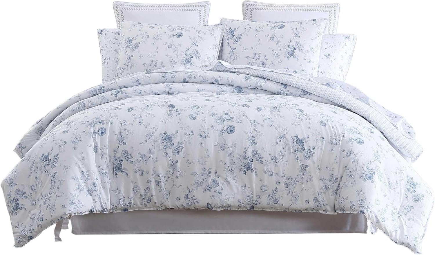 Laura Ashley Twin XL Comforter Set Belinda Blue 1