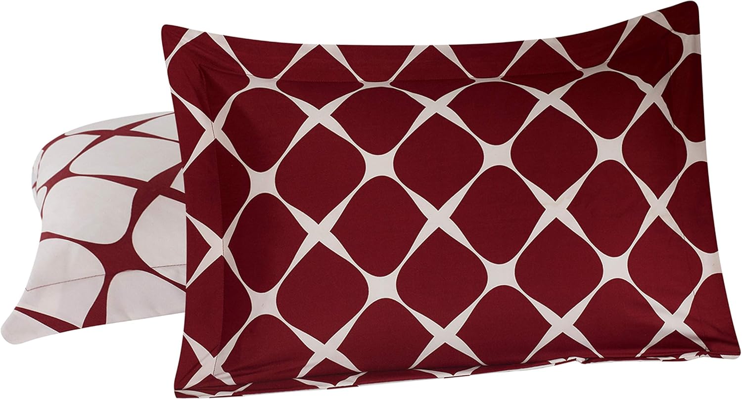 Elegant Comfort Luxury 3-Piece Reversible Duvet Set - FullQueen Burgundy 1