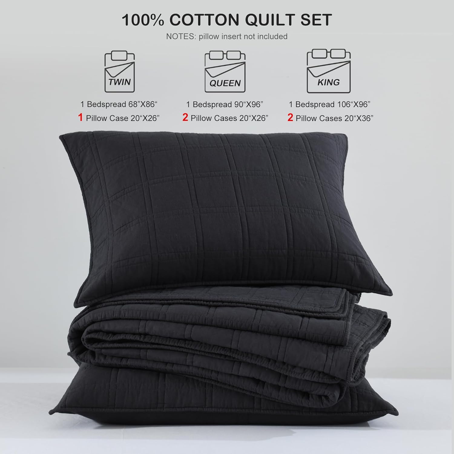 HORIMOTE HOME Cotton Quilt Set Queen Size