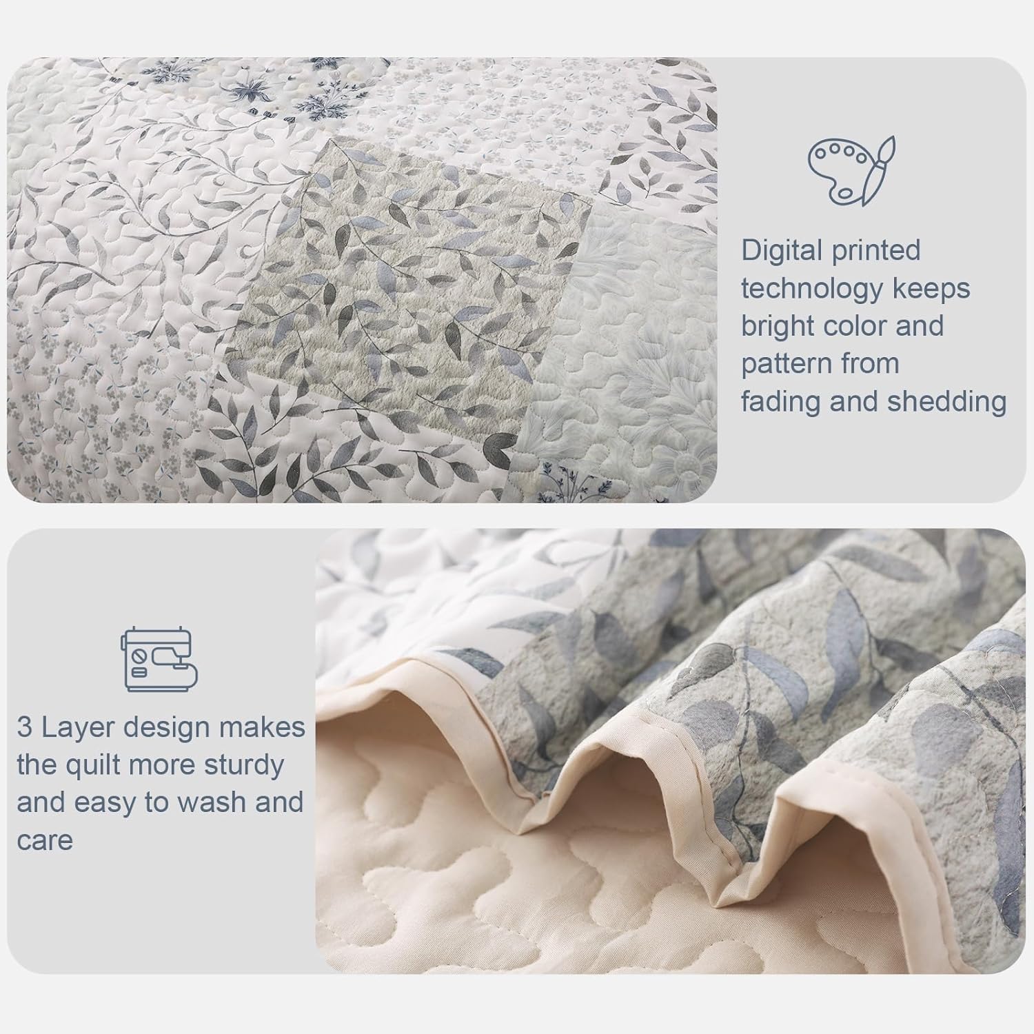 Exclusivo Mezcla Reversible Boho Quilt Set King Size