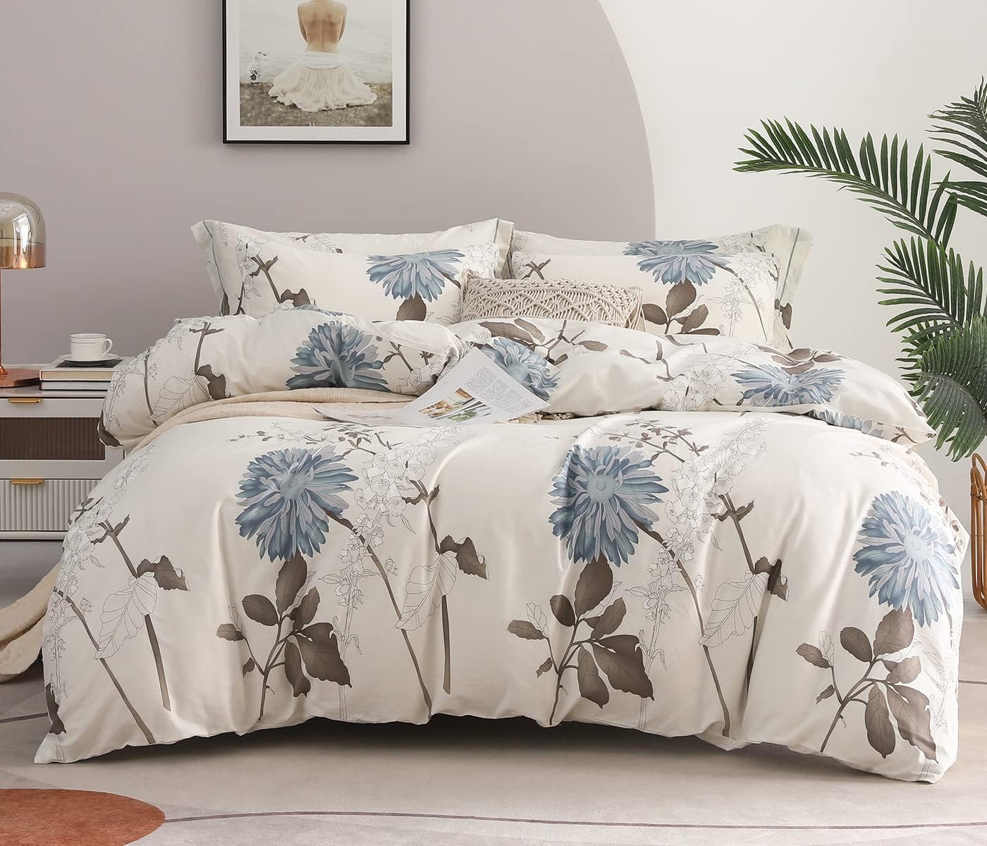 SLEEPBELLA Queen Comforter Set 3Pcs Botanical Design