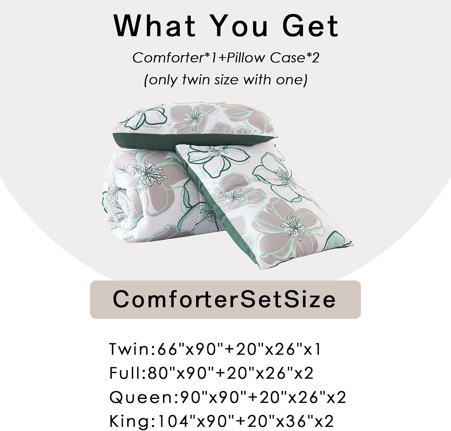 3 Piece Queen Comforter Set with Leaf Pattern 1