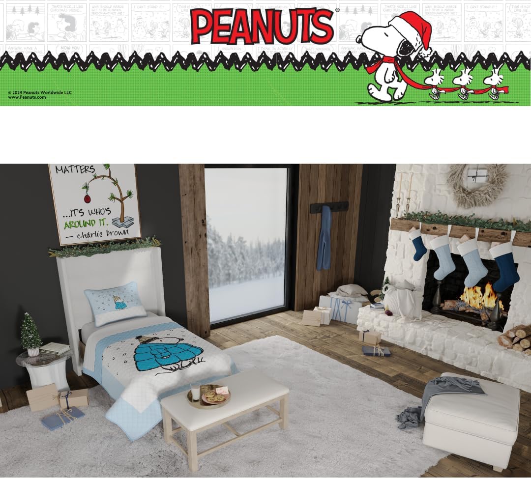 Franco Snoopy Puffer Coat Quilt Set Twin 2 Piece