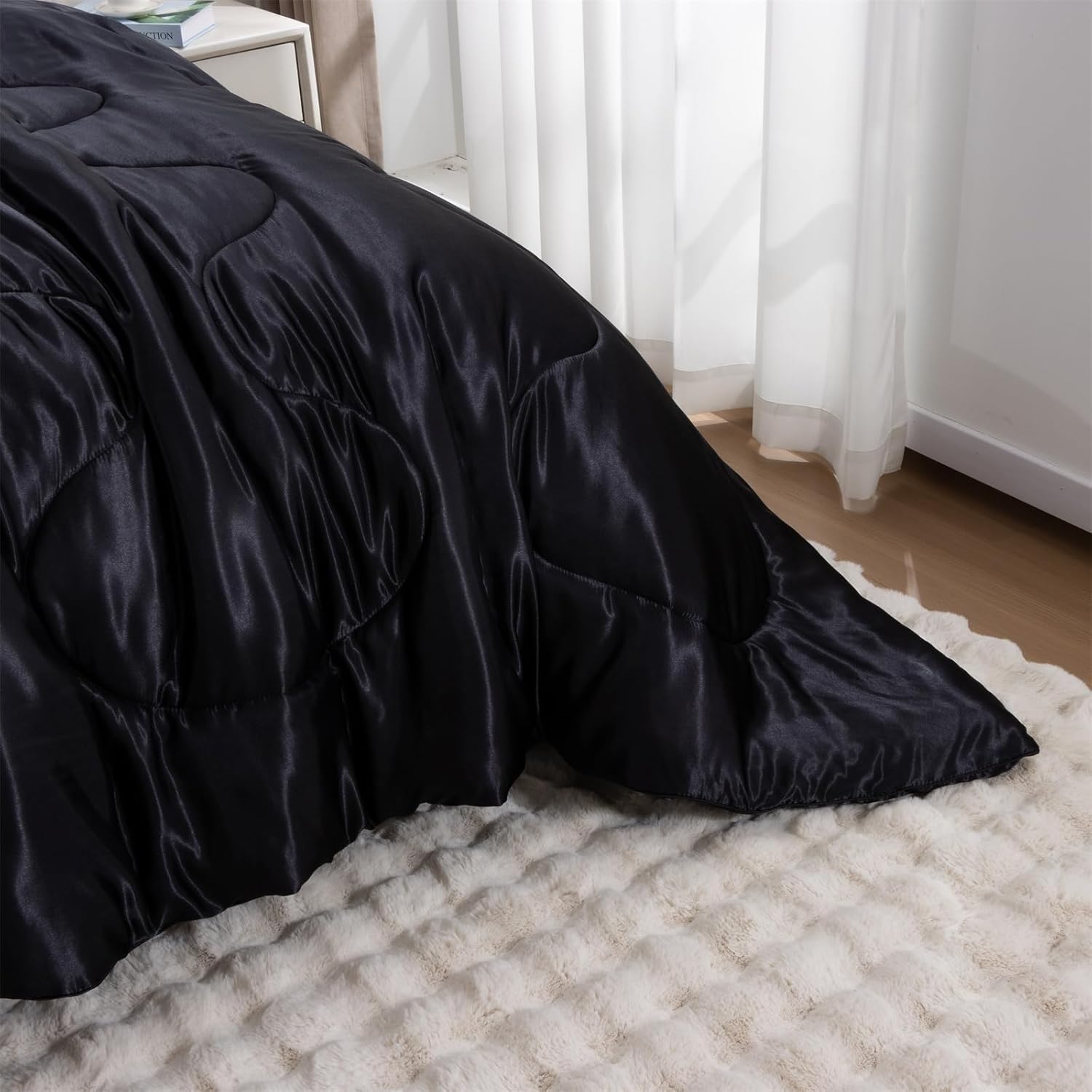 A Nice Night Satin Microfiber Comforter Set Queen Size