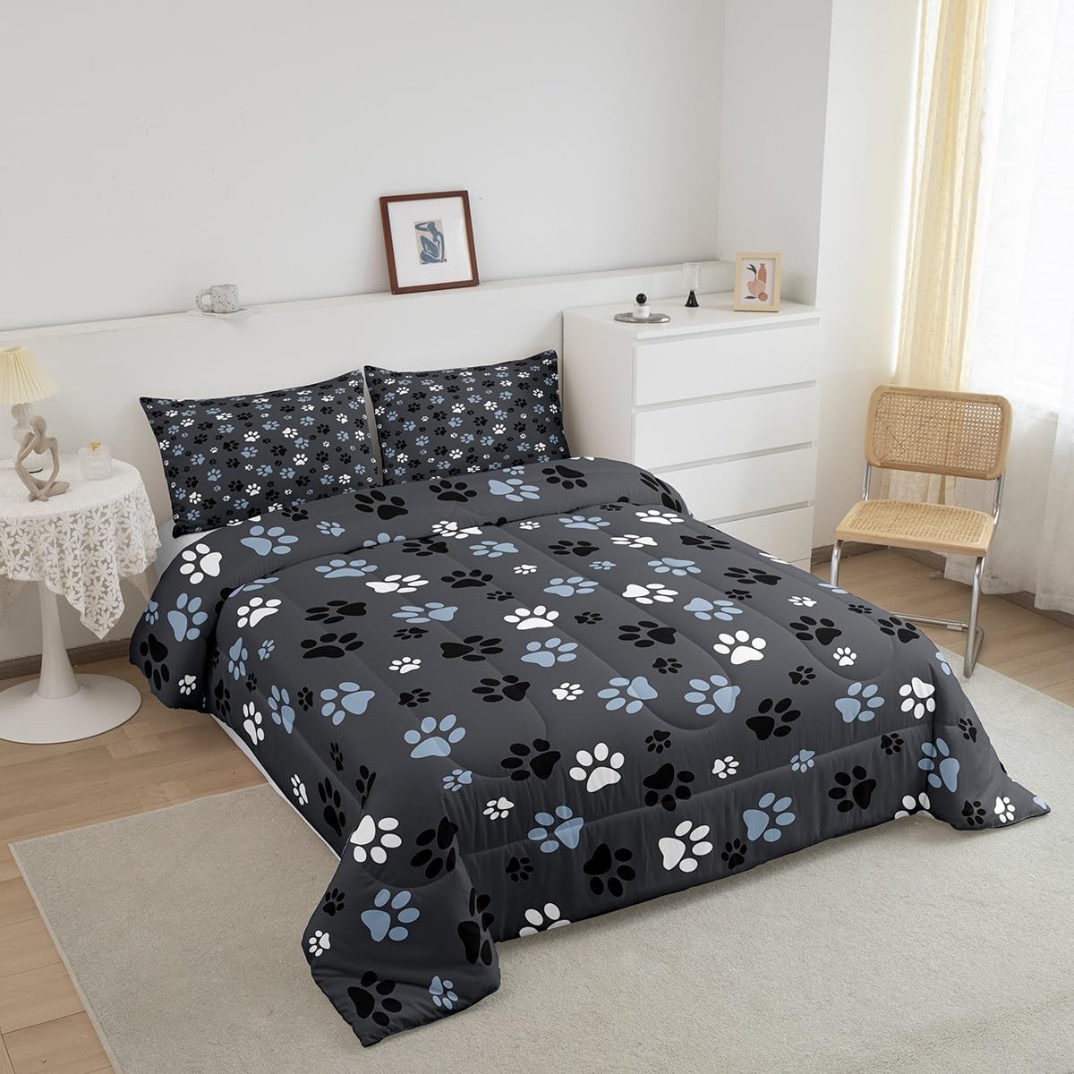 Feelyou Kawaii Animal Print Comforter Set for Kids