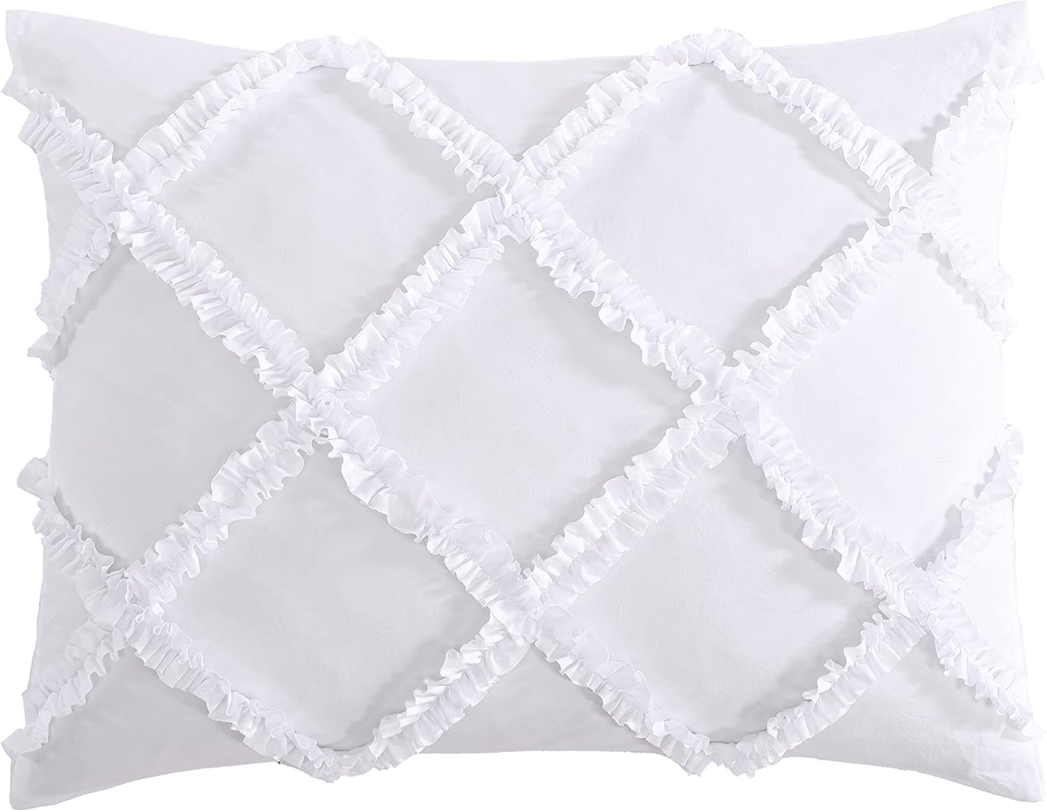 Laura Ashley Twin XL Comforter Set in Solid White