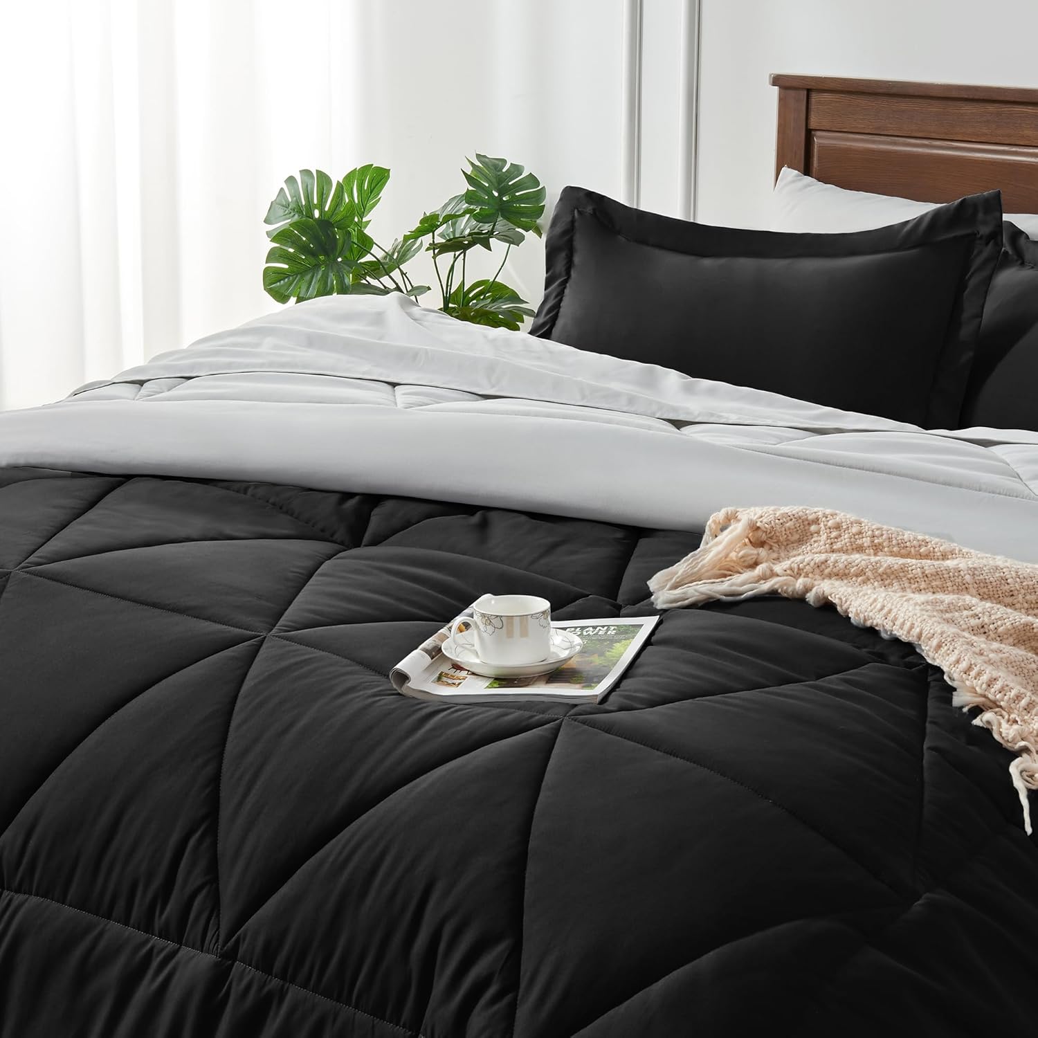 BEDELITE Twin XL Comforter Set 5 Pieces Bed in a Bag