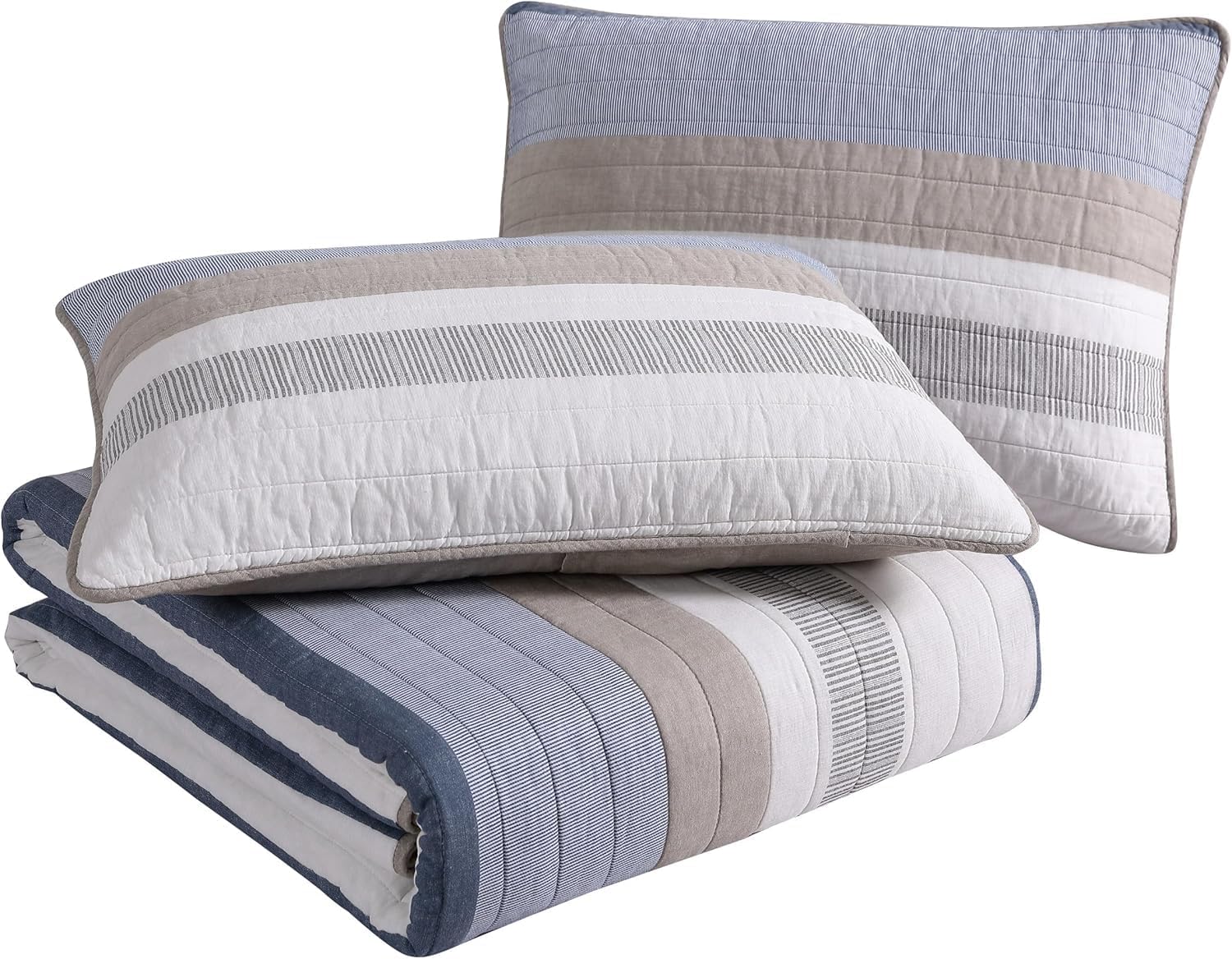 Nautica King Quilt Set with Shams - Galewood Blue