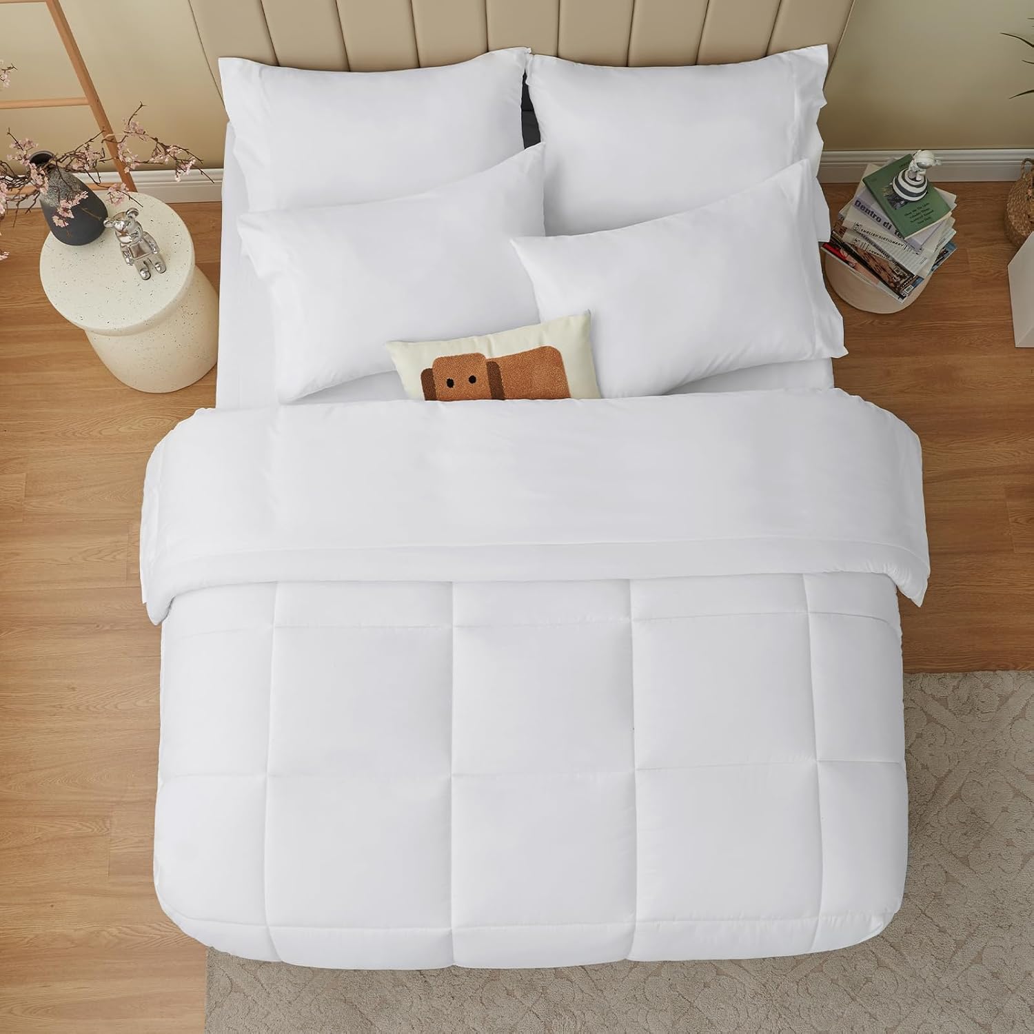 CozyLux Twin XL Comforter Set - 5 Piece Bed in a Bag