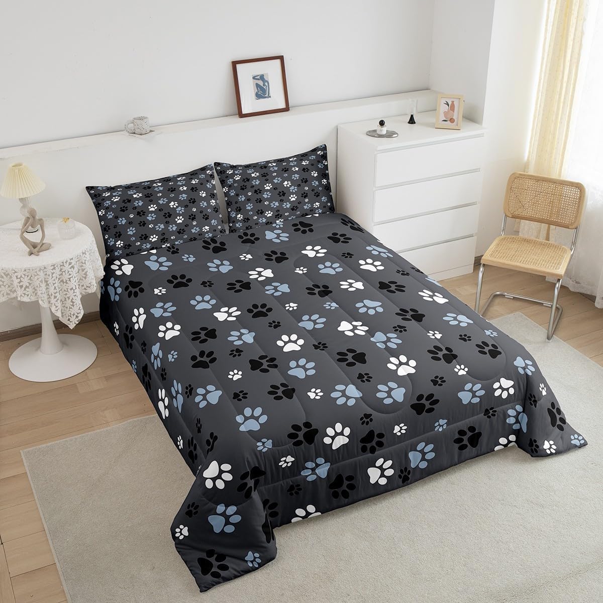Feelyou Kawaii Animal Print Comforter Set for Kids