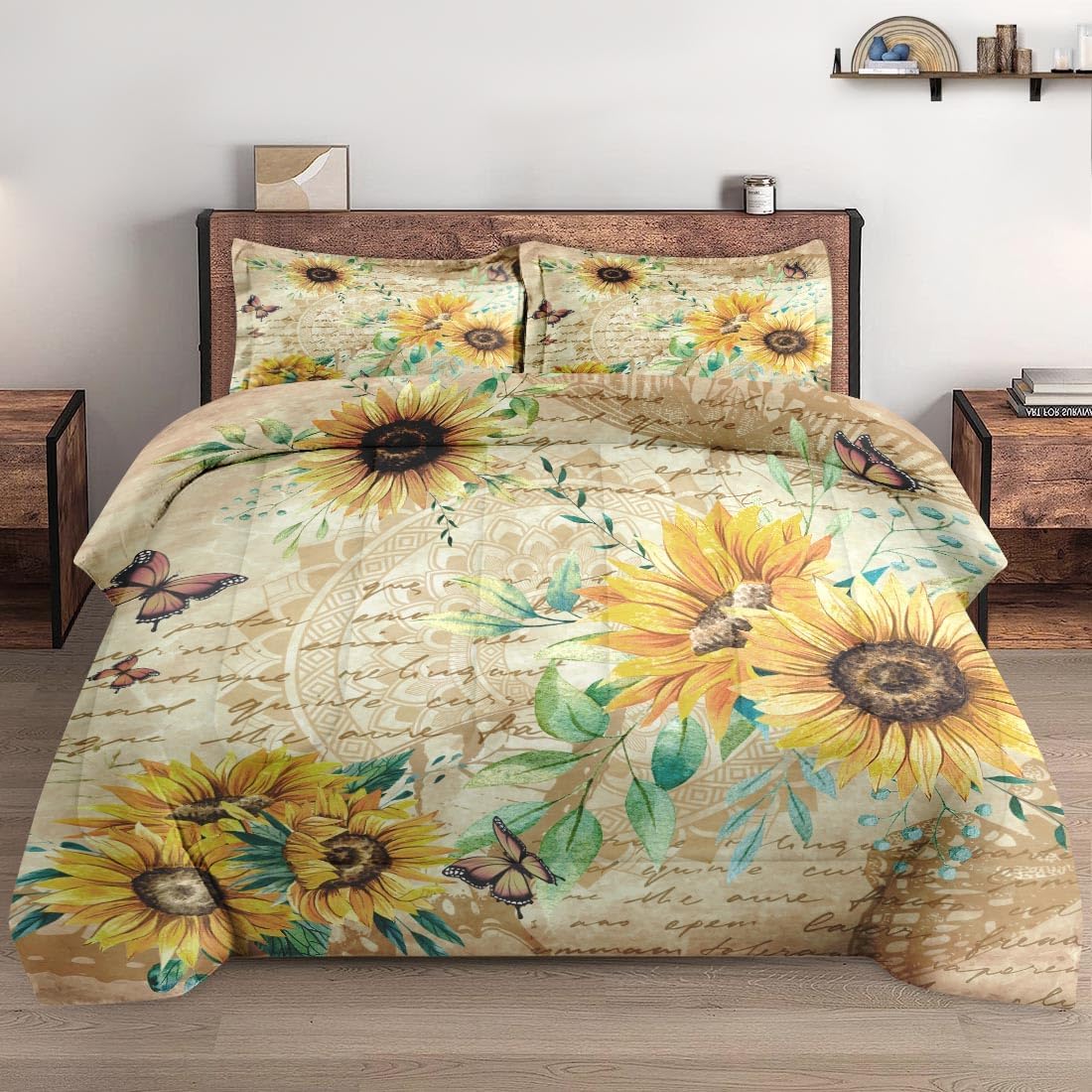 WeCozy Queen Size Comforter Set with 2 Pillowcases