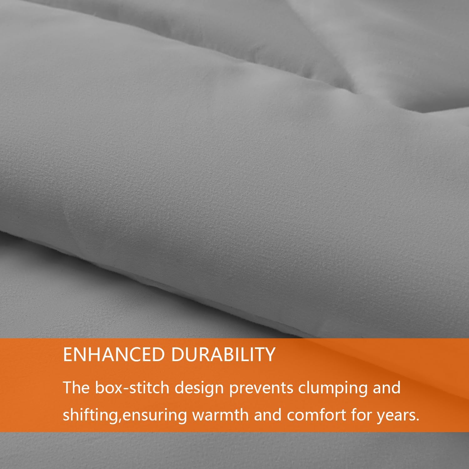 YOOHU Full Comforter Set Grey 3 Pieces All Season