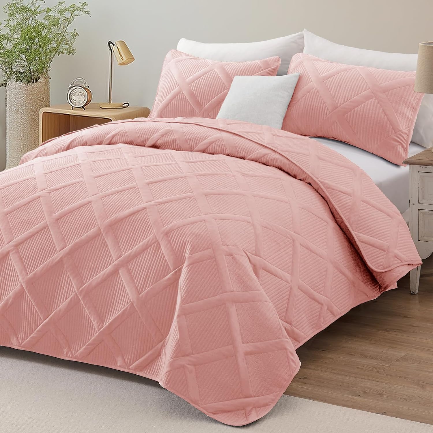 Exclusivo Mezcla Twin Quilt Set Modern Striped
