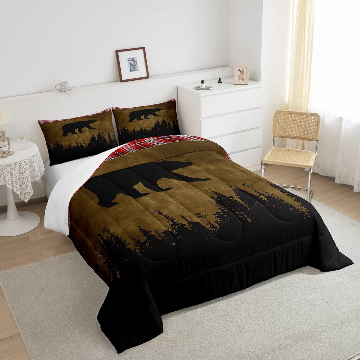 Erosebridal Rustic Farmhouse Queen Comforter Set