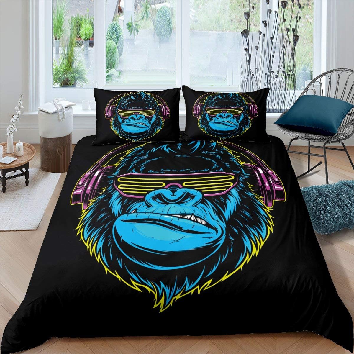 Feelyou 3D Gorilla Duvet Cover Set Twin Size