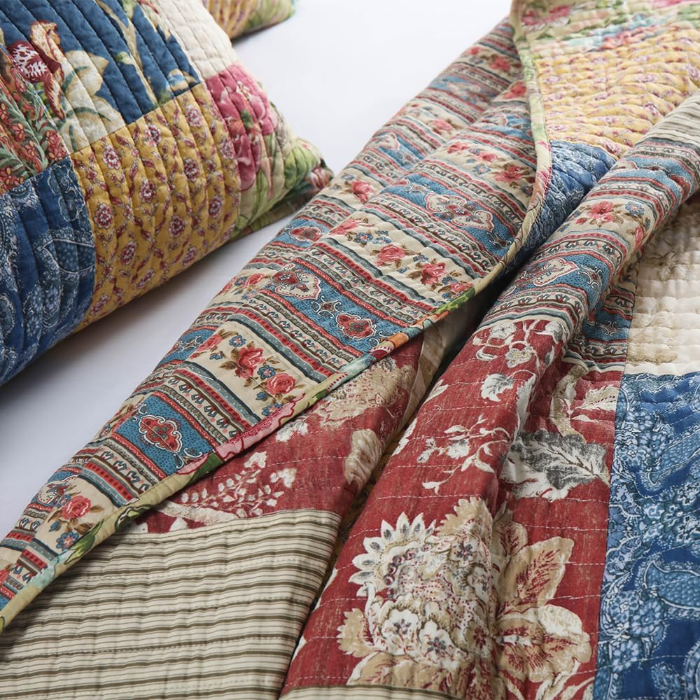 ENASAL Reversible Cotton Quilt Set Queen Size