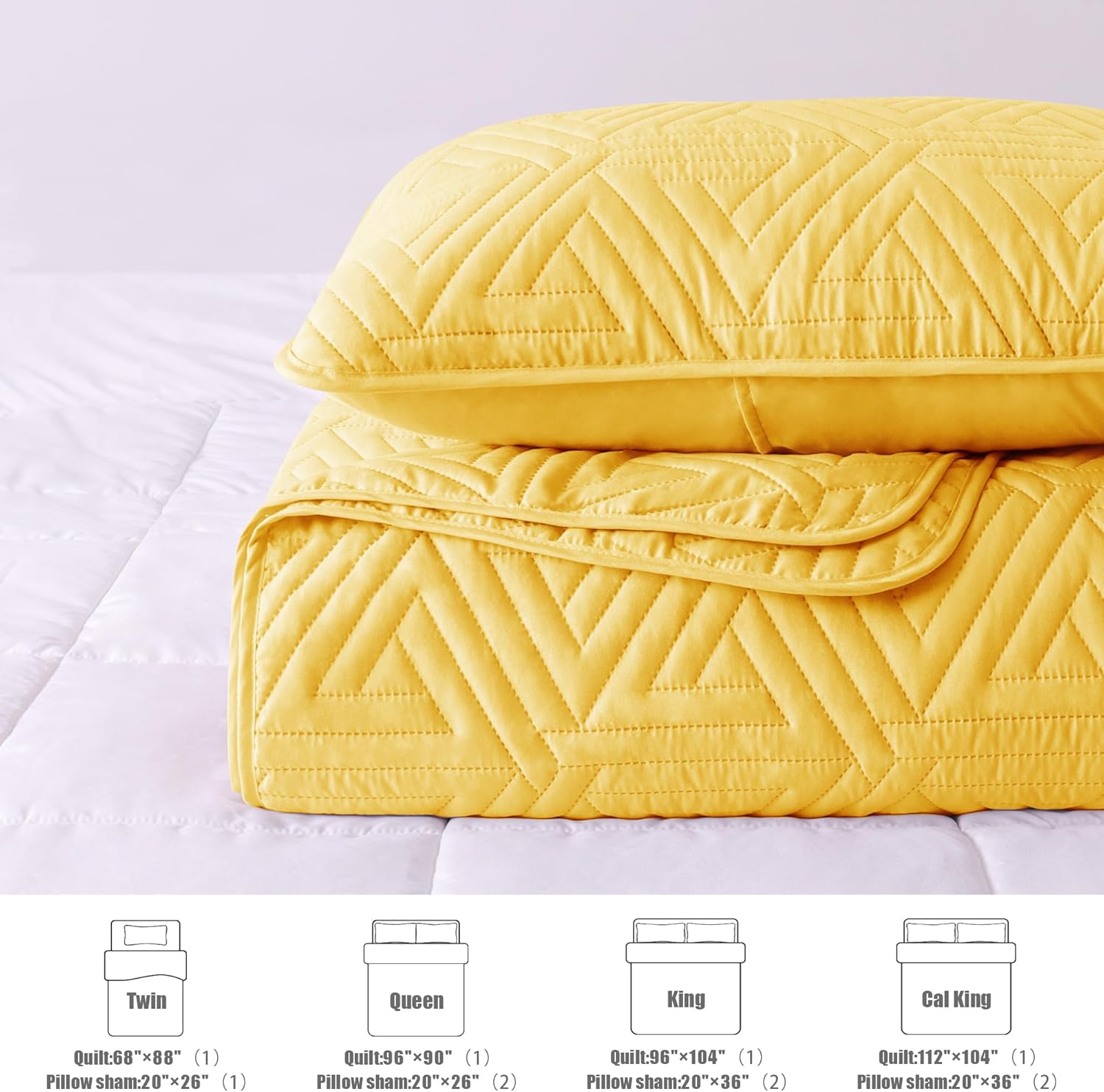 Whale Flotilla Soft Twin Quilt Set Yellow