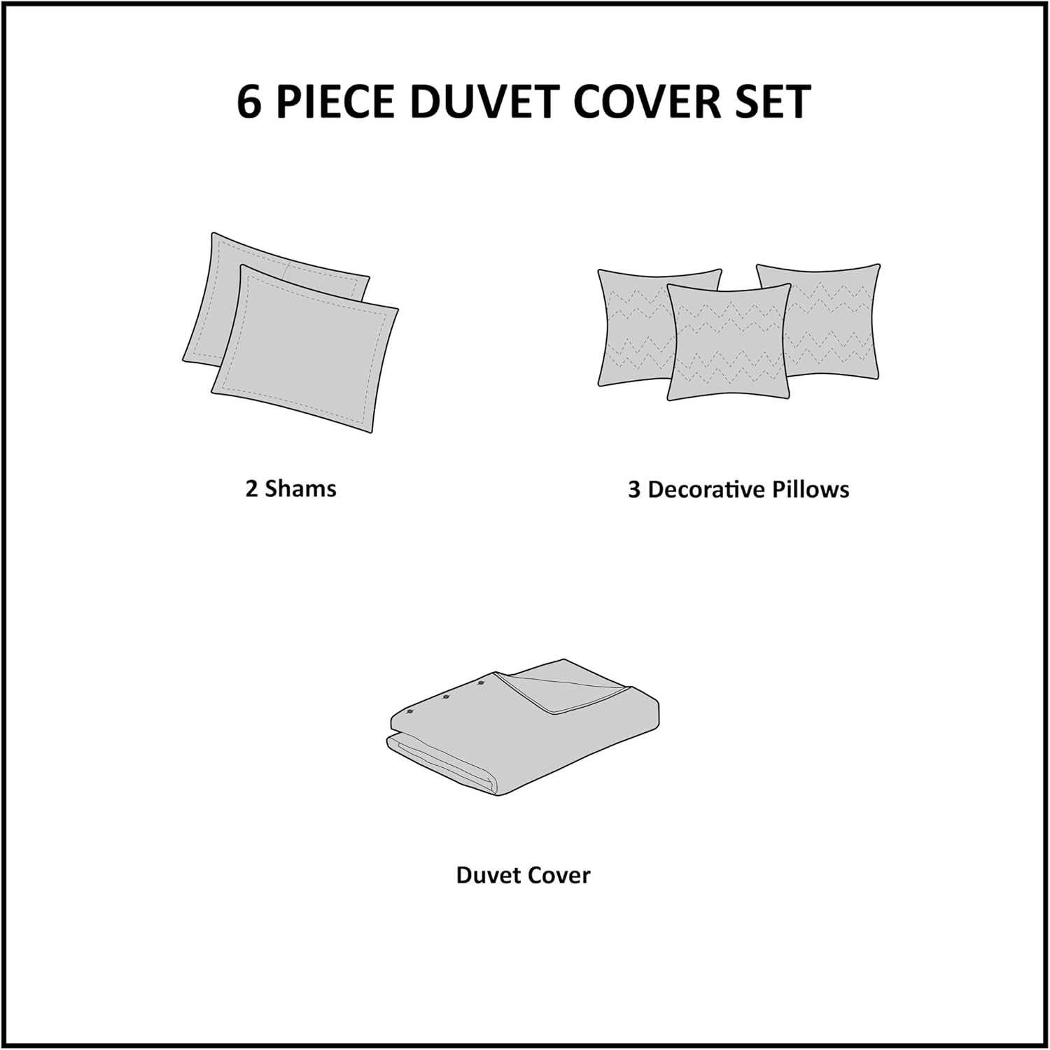 Madison Park Lola 6 Piece Cotton Duvet Cover Set