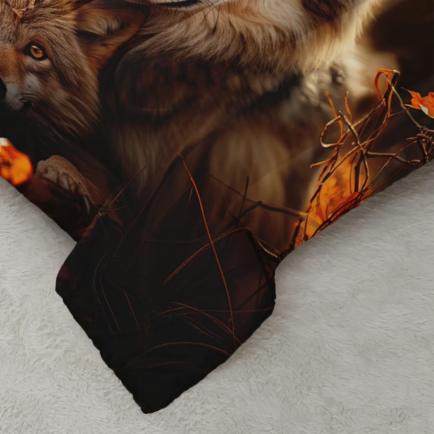 3D Wolf Comforter Set Twin Size for Kids