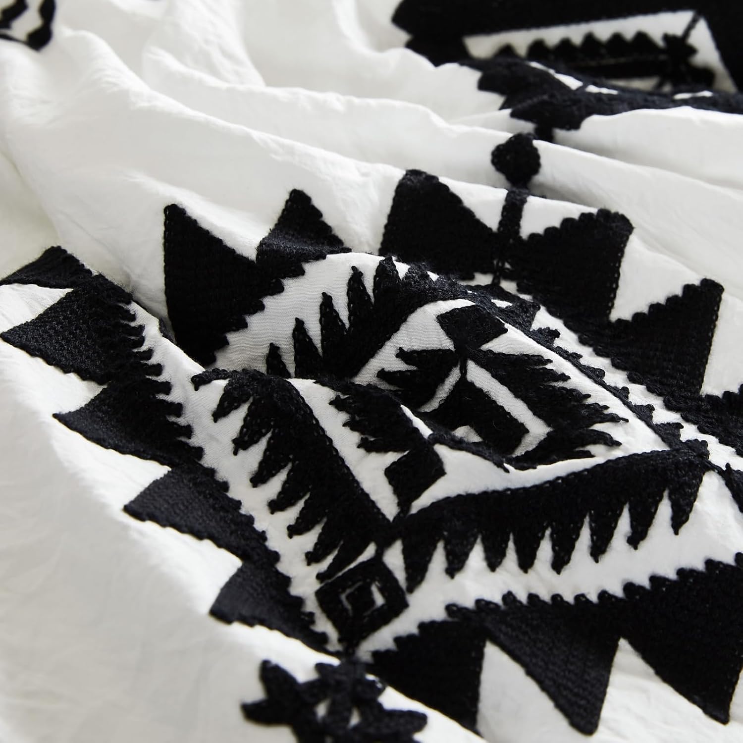 MAIREVE Embroidery King Size Comforter Set 7 Pieces