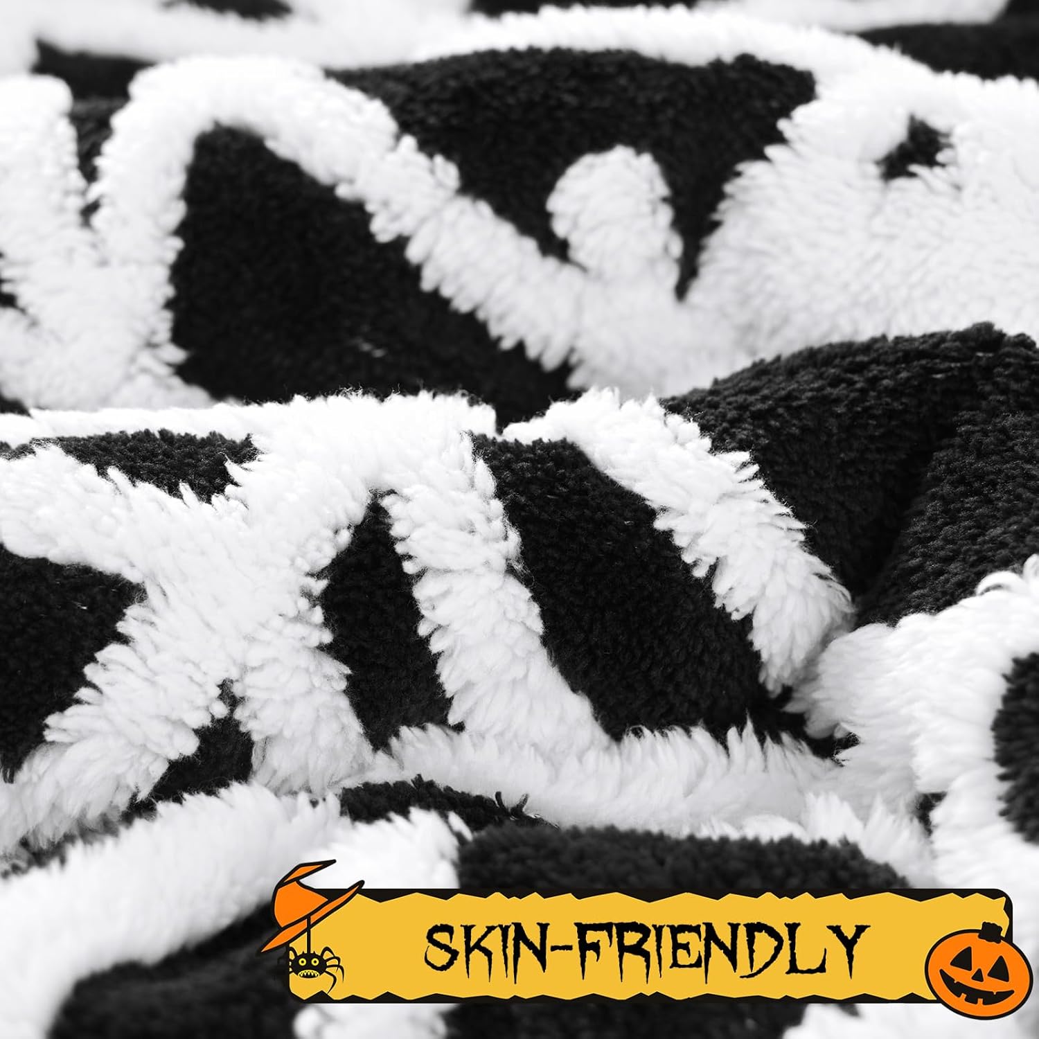 Yinhua Halloween Queen Comforter Set with Spider Web Design